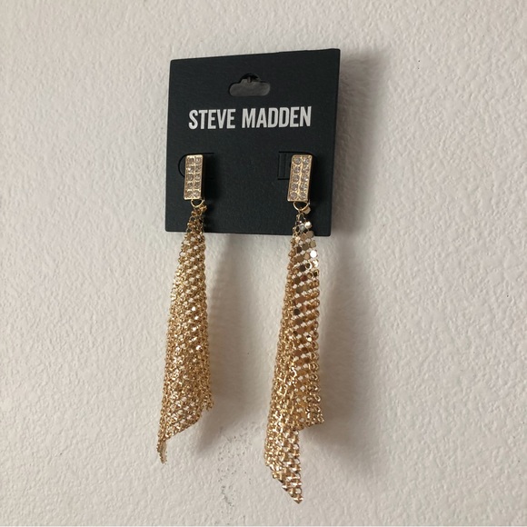 Steve Madden Rhinestone Drop Earrings - Picture 6 of 16